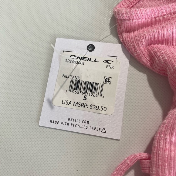 NEW Size S O'Neill Women's Knit Tank NILI TANK Skimmer Length Fit Pink $39.50 - Picture 9 of 9
